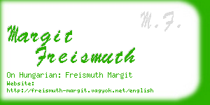 margit freismuth business card